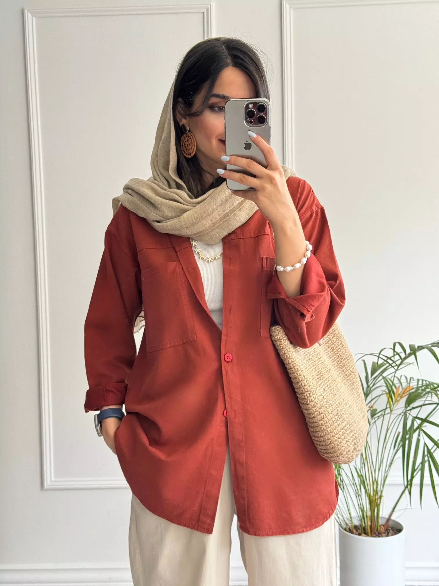 مانتو کتان تیانا ( دارای ایراد جزئی )